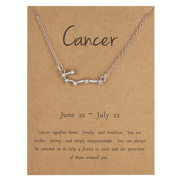 12 Constellation Zodiac Sign Necklace