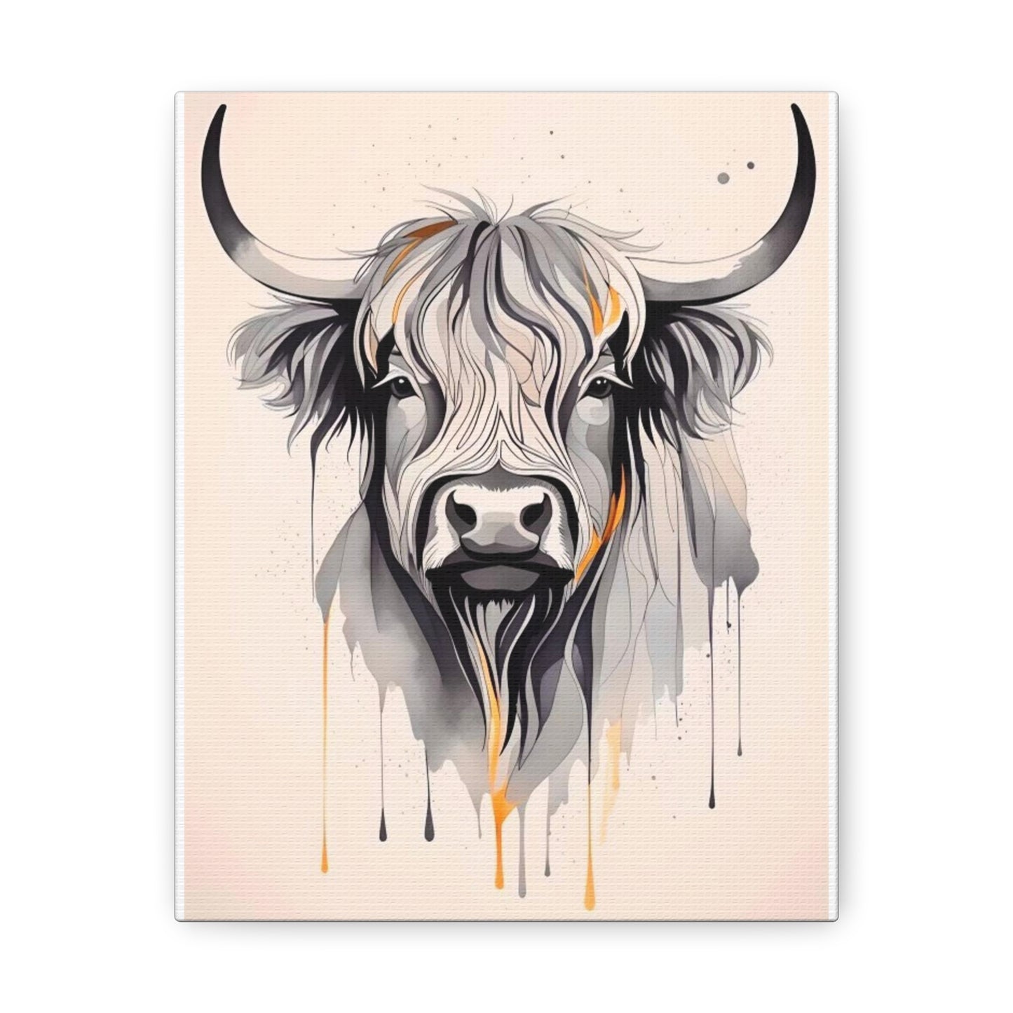 Highland Cow Canvas Art Print