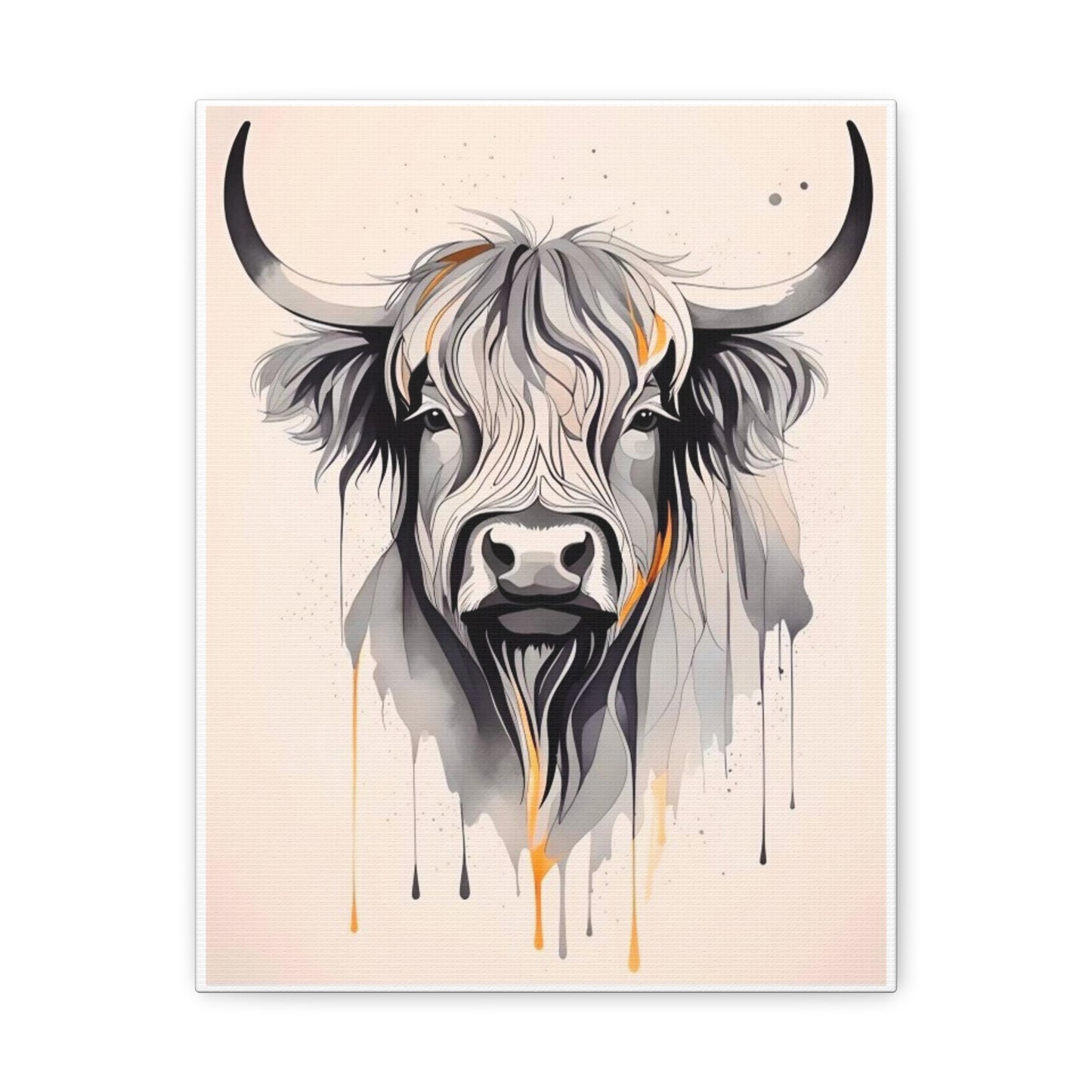 Highland Cow Canvas Art Print