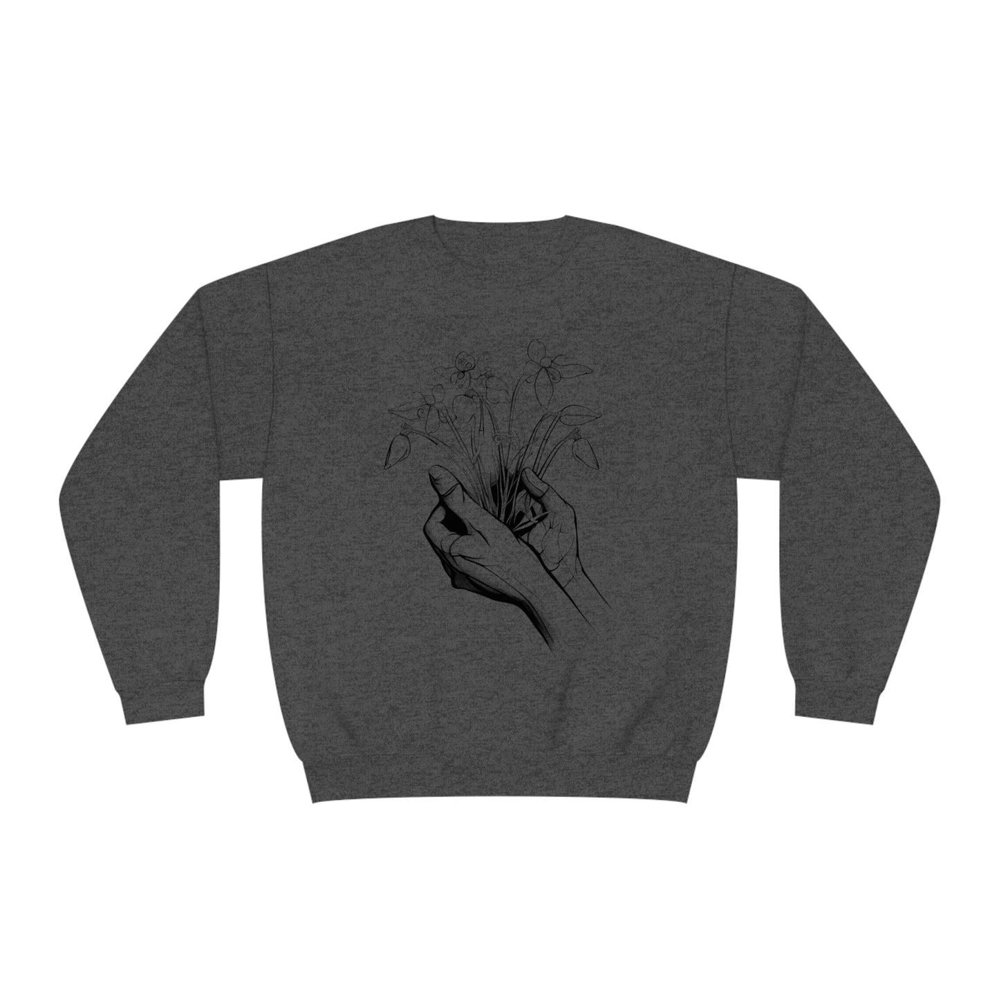 Hands holding flowers Unisex NuBlend® Crewneck Sweatshirt