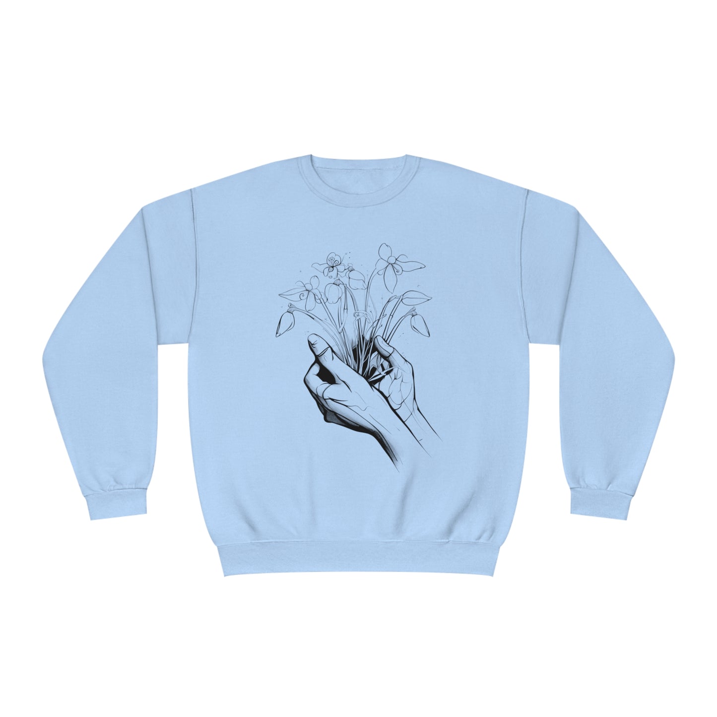 Hands holding flowers Unisex NuBlend® Crewneck Sweatshirt