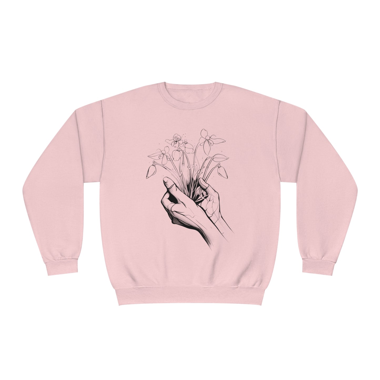 Hands holding flowers Unisex NuBlend® Crewneck Sweatshirt