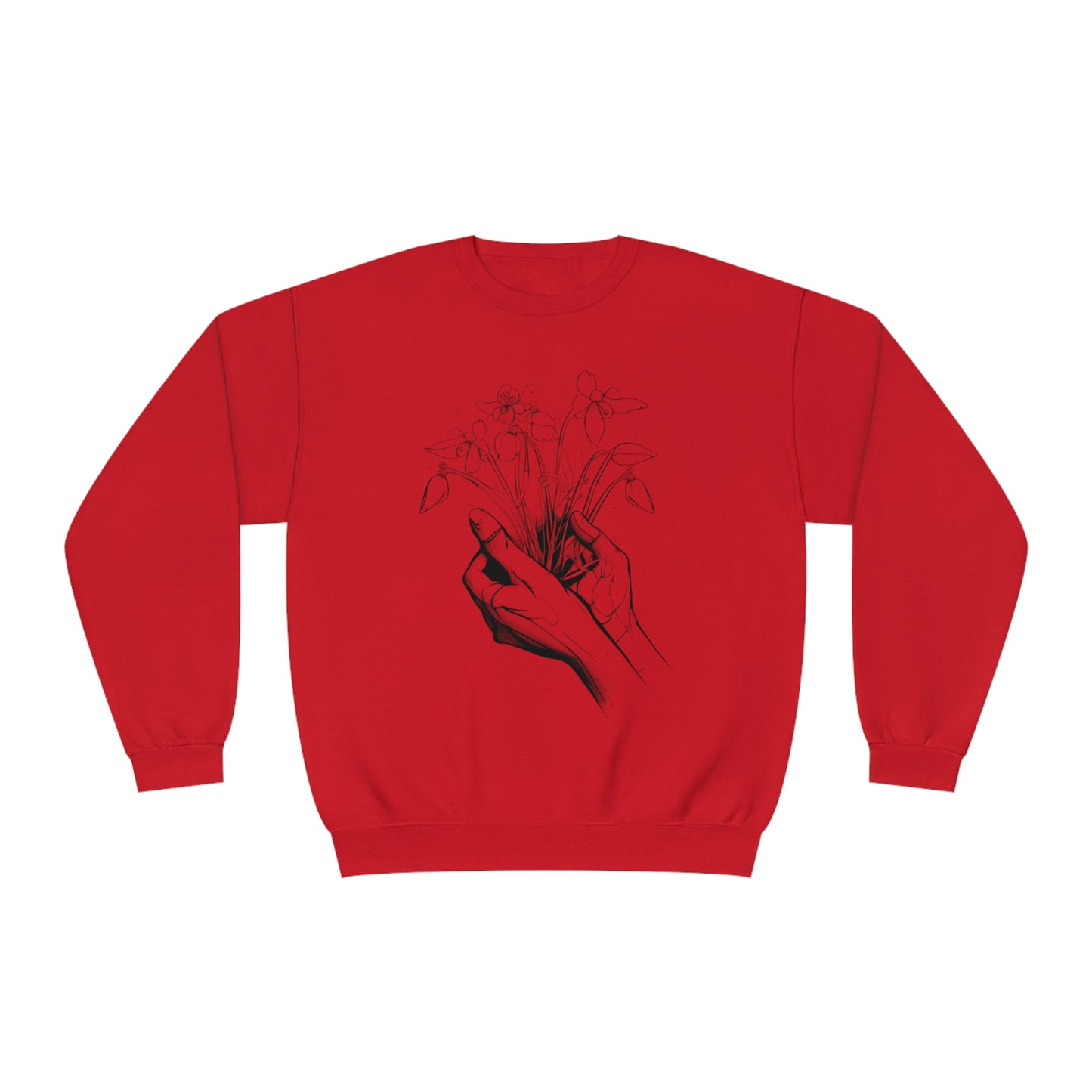 Hands holding flowers Unisex NuBlend® Crewneck Sweatshirt