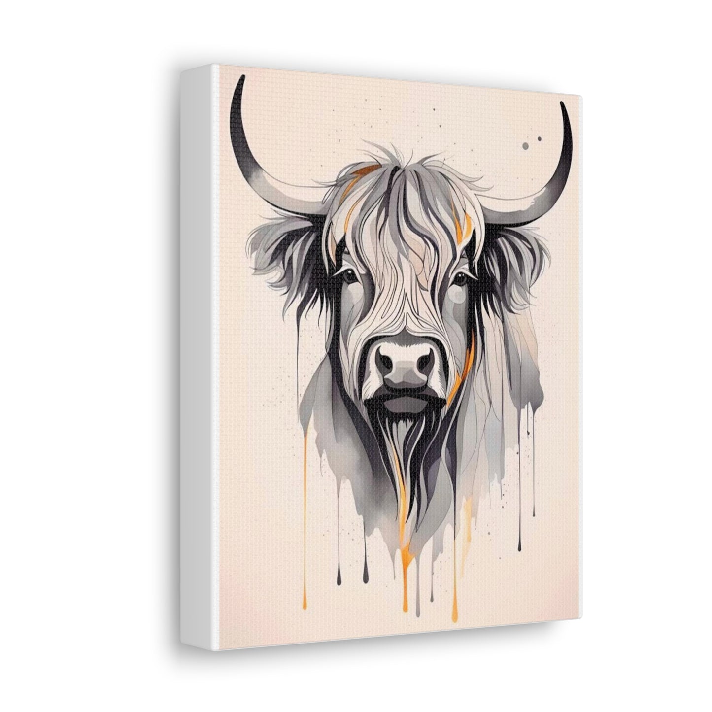 Highland Cow Canvas Art Print