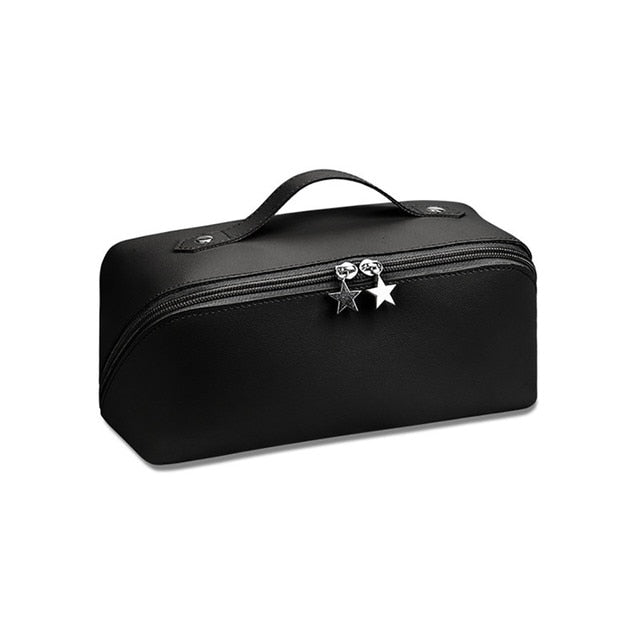 Large-Capacity Leather Cosmetic Bag