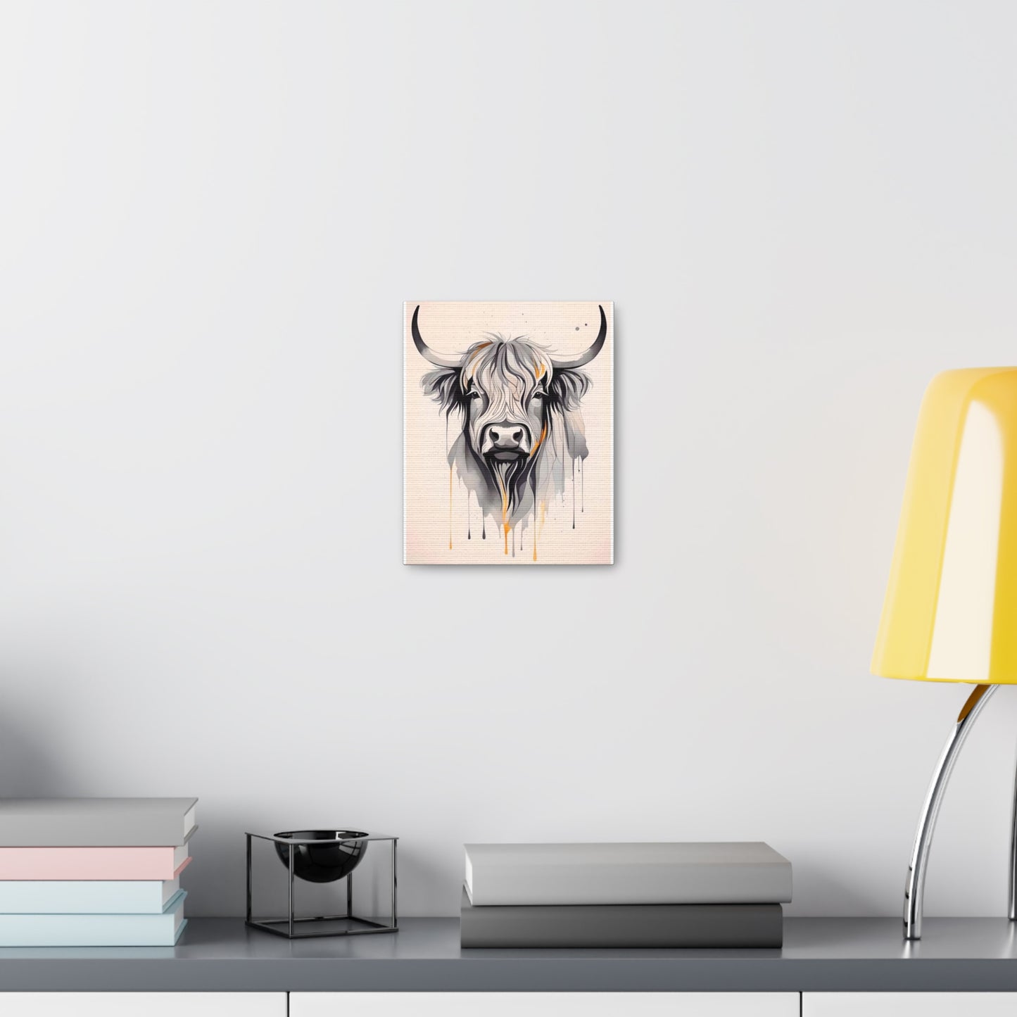 Highland Cow Canvas Art Print