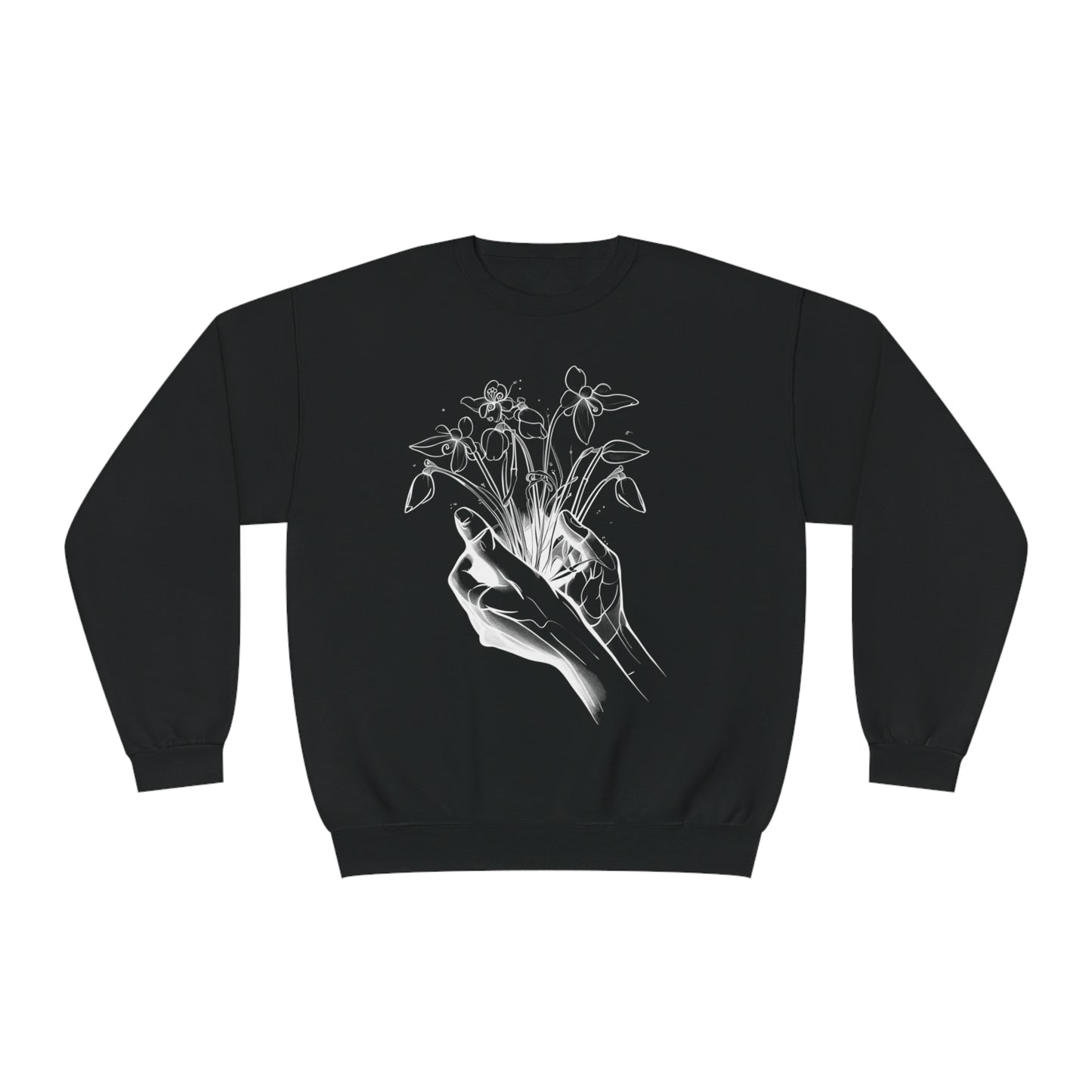 Hands holding flowers Unisex NuBlend® Crewneck Sweatshirt