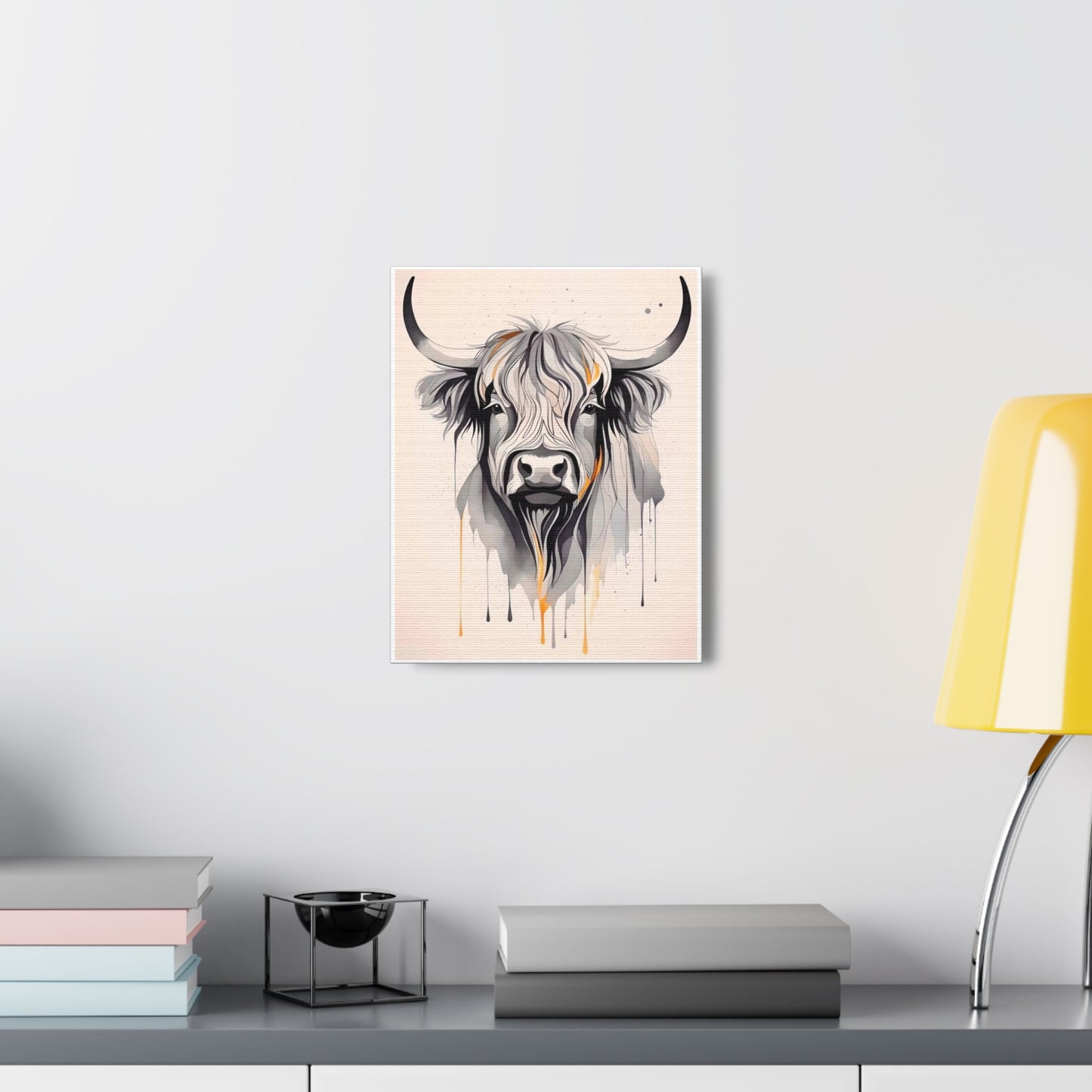 Highland Cow Canvas Art Print