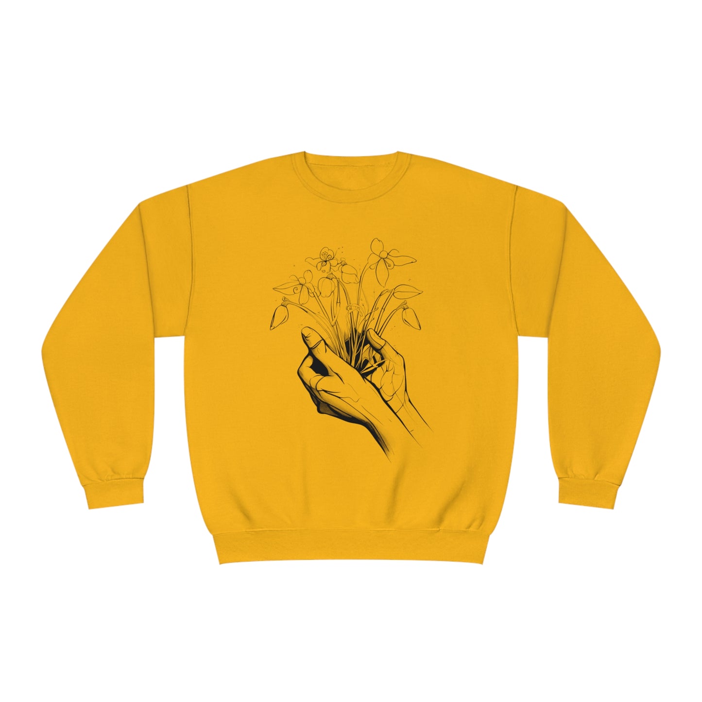 Hands holding flowers Unisex NuBlend® Crewneck Sweatshirt