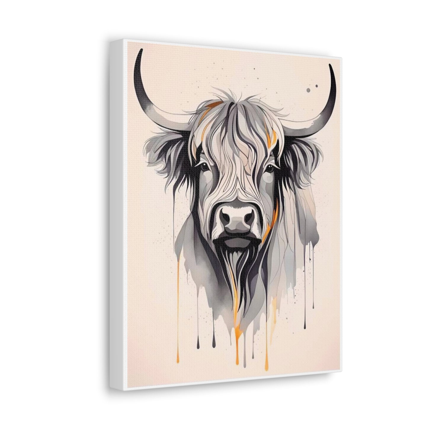 Highland Cow Canvas Art Print