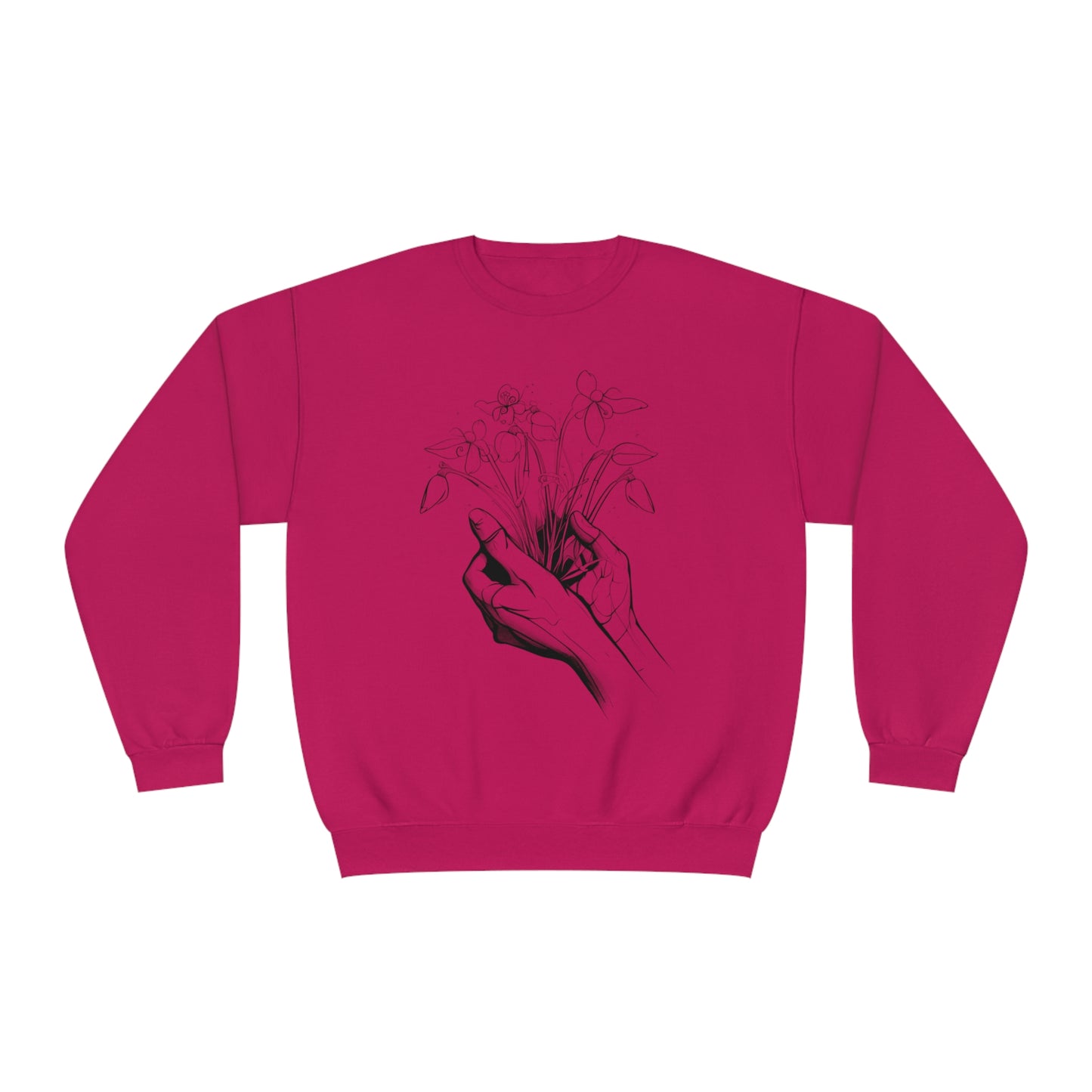 Hands holding flowers Unisex NuBlend® Crewneck Sweatshirt