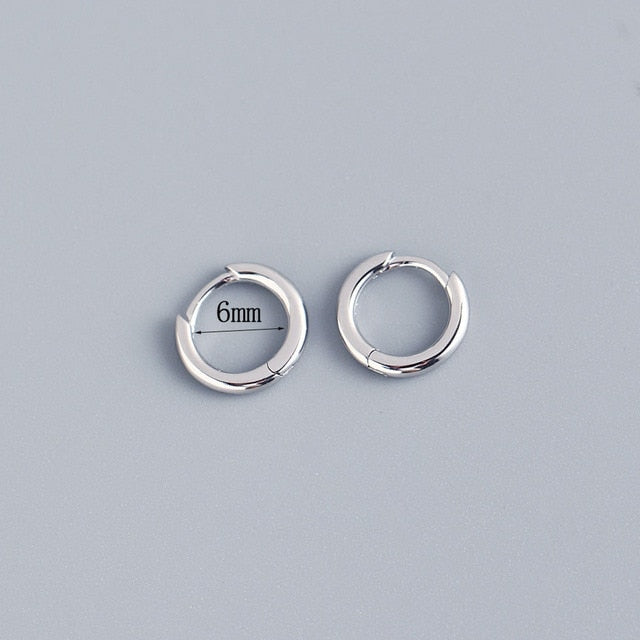 Stainless Steel Minimalist Huggie Hoop Earrings